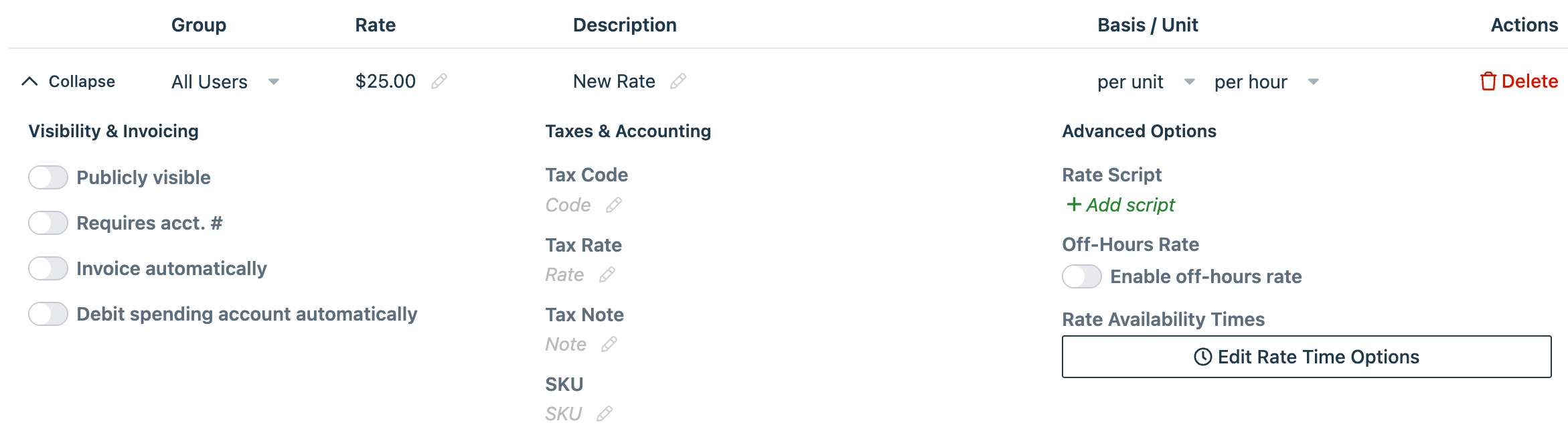 rate options sept 2025 UI