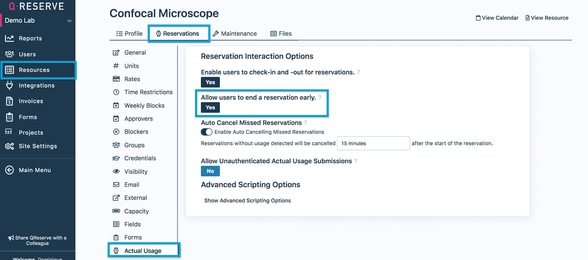 allow users to end early